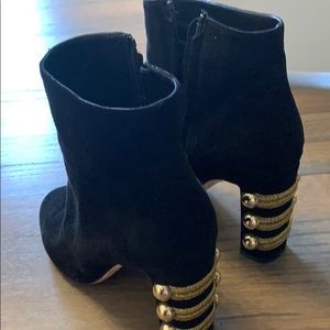 Dolce Gabbana black Swede booties size 39